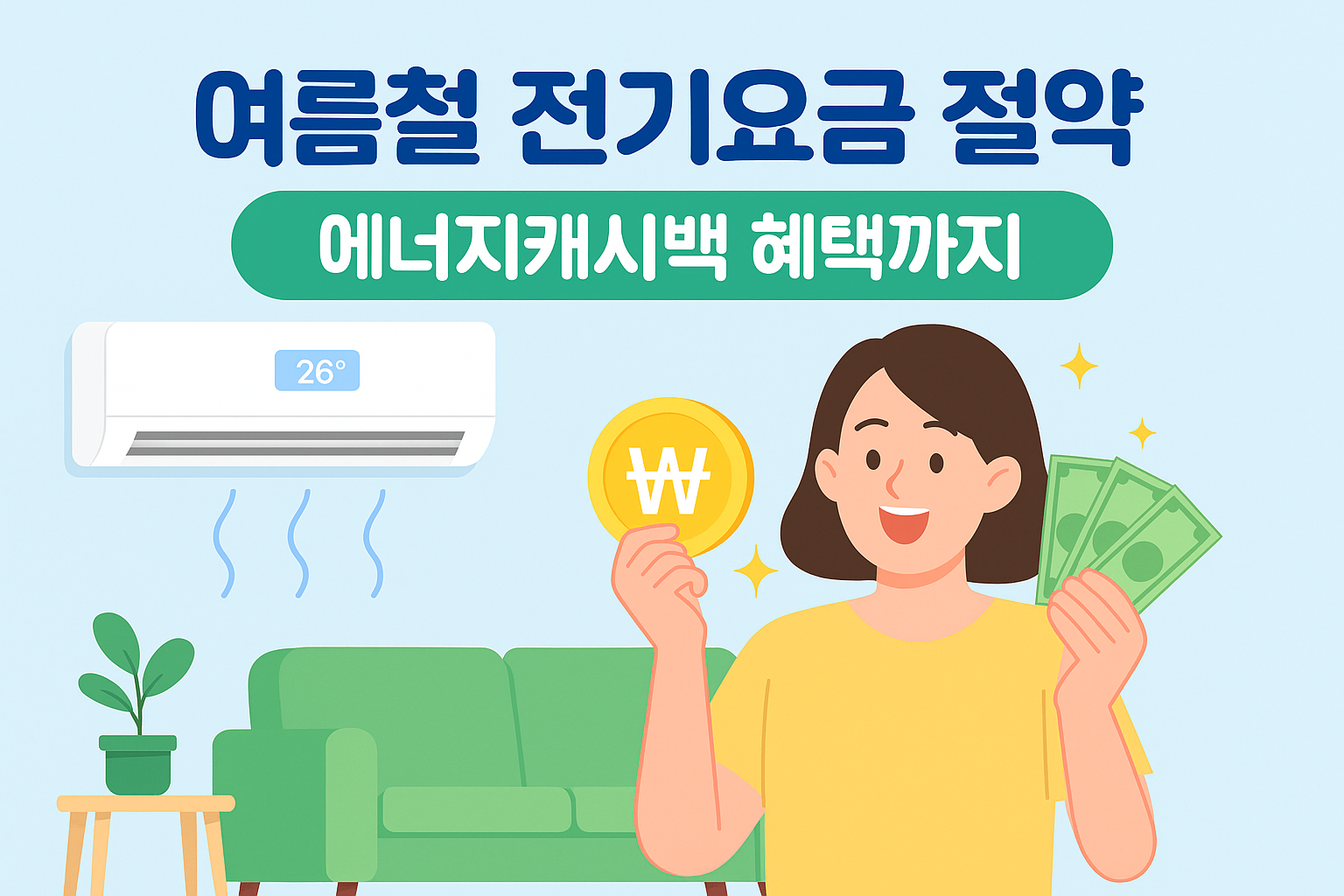 2025 전기요금 할인 혜택 – 에어컨 사용 가정 지원 이미지