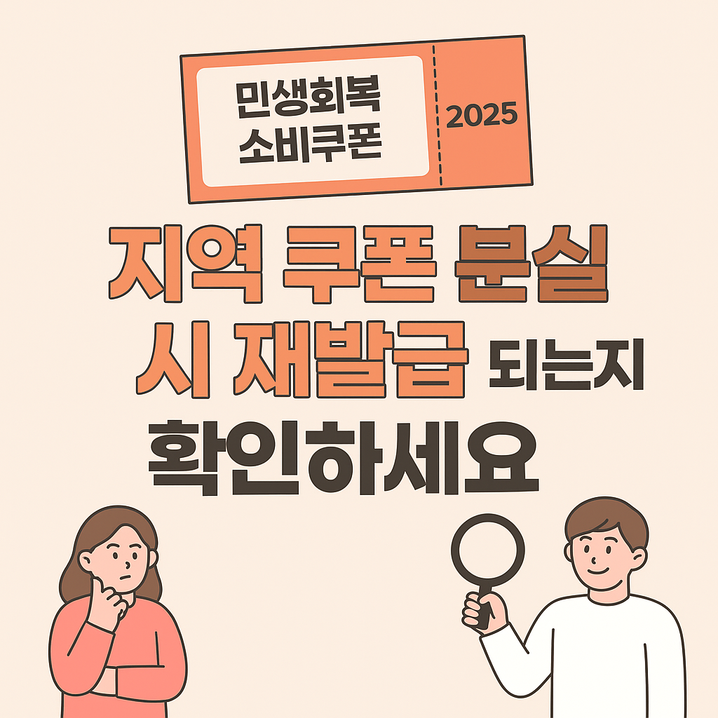 2025년 지자체 민생회복 소비쿠폰 신청 및 재발급 안내 이미지